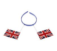 WRITWAA Union Jack Flag Hair Hoop Comfortable Cloth Headband with 3d Effect British Flag Pattern Hair Accessory for Women at Festivals and Celebrations