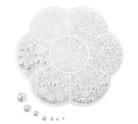 WRITWAA Unique Round Half Round Nail Art Pearls DIY Craft Supplies for Delicate Nail Decorations Safe Odorless Multi Function Accessories for Handicrafts and