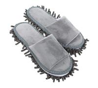 WRITWAA Unisex Chenille Mop Slippers for Floor Cleaning Washable Open Toe House Shoes for Men and Women Large Fits Soft Dust Removal Footwear for Tile Vinyl Floors