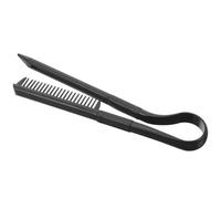 WRITWAA V-shaped Hair Straightening Comb Hairdressing Straightener-shaped Comb Portable Practical Black Plastic for Home and Salon Use