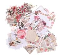 WRITWAA Vintage Botanical Flower Stickers for Scrapbook DIY Album Decoration Hand Account Paper with Various Floral Designs Safe Material Planner Journal Label Kit for Crafting and Holiday