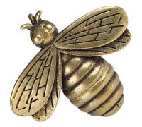 WRITWAA Vintage Brass Bee Charm Pendant DIY Accessory for Party Favors School Carnival Lovely Hand-painted Bee Keyring Crafting Decoration