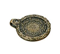 WRITWAA Vintage Brass Six-Word Incantation Pendant with Eight-Diagram Pattern, Traditional Decorative Hanging Charm for Men’s Party Favors and Home Crafting