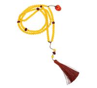WRITWAA Vintage Chinese Style Long Beaded Sweater Necklace with Tassel Pendant Flexible Chain for Women Retro Ethnic Charm for Hanfu and Cheongsam Accessories Comfortable Cultural Jewelry