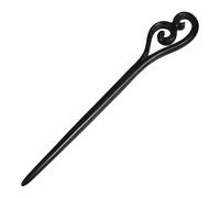 WRITWAA Vintage Ebony Hair Chopsticks Plain Black for Women and Ladies, U Shape Hairpin with Retro Fashion Design, for DIY Hairstyle and Celebrations