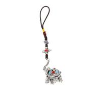 WRITWAA Vintage Elephant Pendant Charm for Luck and Protection Tibetan Buddhism Feng Shui Amulet Keychain for Car Interior and Home Decor Unique Cultural Accessory for Meditation and