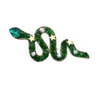 WRITWAA Vintage Inspired Crystal Snake Brooch Pin Elegant Zodiac Animal Jewelry for Women and Men Decorative Lapel Pin for Jackets Hats Scarves Bags and Party Accessories