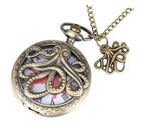 WRITWAA Vintage Octopus Mechanical Pocket Watch Men’s Antique Roman Dial Decorative Hanging Watch for Steampunk Costume and