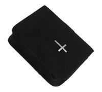 WRITWAA Vintage Pu Leather Bible Cover with Zipper and Handle, Rectangular Prayer Book Case with Phone Pocket and Pen Slots, Dustproof Scripture Protector for Bible Study and Daily