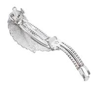 WRITWAA Vintage Silver Metal Hair Clip for Women, Elegant Leaf Decor Clip with Delicate Spring Design, Suitable for Family and Friend's Parties and Occasions