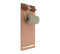 WRITWAA Vintage Wall-Mounted Memo Pad Holder with Grocery List Roll Paper and Wooden Pen, Small Rustic Clipboard for Kitchen and Office Organization, 3pcs Set