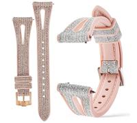 WRITWAA Watch Bands Adjustable Glitter 20mm Quick-release 2 Pcs Waterdrop Style Replacement Straps Silver and Gold for Smartwatches Compatible with Most Models