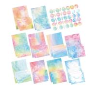 WRITWAA Watercolor Letter Paper Set Creative Stationery Kit with Envelopes Elegant Writing Paper for Invitations and Love Letters