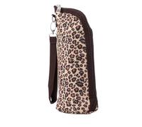 WRITWAA Waterproof Oxford Cloth Insulation Milk Bottle Bag Leopard Print Thermal Feeding Bottle Pouch for for Travel and Outdoor Use