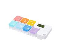 WRITWAA Wear Resistant Daily Use Medicine Case with Electronic Timer Portable Day Pill Organizer for Safe Medication Management and Airtight Design for Home