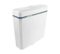 WRITWAA White Wall Mounted Toilet Tank with Quiet Fill and Adjustable Flush Function, Heavy Duty Plastic External Toilet Water Tank for Bathroom Renovation and Public Restroom Use