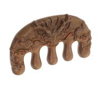 WRITWAA Wide Tooth Comb for Men Chinese Style Scalp Massage Tool Elegant Carved Design Durable Sandalwood Hair Comb present for Dragon Year