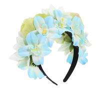 WRITWAA Womens Floral Headband with Simulated Flowers Elegant Hair Accessory for Prom and Festivals Versatile Decorative Headpiece for Travel and Stylish Looks Flower Hairband