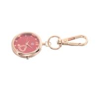 WRITWAA Women's Pocket Watch Keychain Round Hanging Nurse Fob Watch Quiet Quartz Movement for Female Ladies Everyday Use