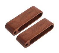 WRITWAA Wooden Business Card Holder Pen Slot, Medium Size Wenge Wood Desk Organizer Stand for Office and Reception, Business Card Display Rack for Home and Workstation