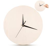 WRITWAA Wooden Clock Face for Crafts Blank Round Wood Clock Base Panel with Versatile Style Integration and Painting Feature Suitable for Living Rooms and Offices