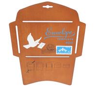 WRITWAA Wooden Envelope Template DIY Stencil for Craft Making Vintage Style Addressing Writing Tool Suitable for Handmade Invitations and Paper Crafts