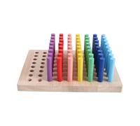 WRITWAA Wooden Hand Rehabilitation Peg Board for Finger Dexterity and Hand Strength Recovery, Occupational Therapy Tool with Hand-Eye Coordination Training, Suitable for Desk and Bedside