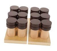 WRITWAA Wooden Montessori Sensory Box for Interactive Smell Sense Educational Intellectual Wooden for Early Development and Parent Communication Gift