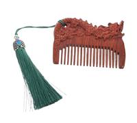 WRITWAA Wooden Sandalwood Comb Gentle Scalp Massage Tool with Zodiac Design for First Birthdays Easy Detangling and Scalp Cleaning Portable Hair Accessory