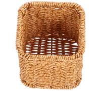 WRITWAA Woven Style Pen Storage Holder Desktop Organizer Rustic Plastic Craft Pen Pot for Office and Home Use Multifunctional Stationery Container
