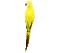 WRITWAA Yellow Foam Simulation Macaw Parrot Garden Bird Ornament, Realistic Outdoor Craft Decoration for Lawn and Patio