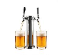 WRJAHCG Beer Tower Stainless Steel Tap Kegerator Tower Kit Beer Column | Draft Beer tap Tower Dispenser, Beer Dispenser kit with Self-Closing Beer Tap, for Bars and Restaurants,2 heads + beer head