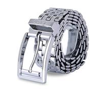 WRJAHCG Metal Belt for Men,Stainless Steel Belt Fashion Outdoor Jeans Punk Goth Pin Buckle Belt,A pin buckle,120CM/47.3''