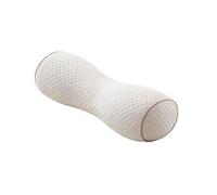 WRJAHCG Neck Support Pillow with Buckwheat, Adjustable Cylinder Bolster Pillow, Ergonomic Cervical Pillow for Sleeping in Any Sleep Position (18"X 5"),[C] White