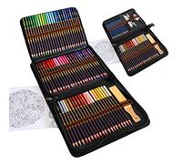 WRKEY Complete 96 Piece Drawing Set - Beginner or Professional, Pencil Case with 72 Colouring Pencils, 12 Lead Pencils and Accessories, Perfect for for Artists, Adults and Students