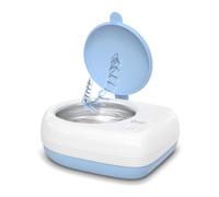 Wrklly Rechargeable Ultrasonic Retainer Cleaner Machine | 50kHz 1.9 inch Ultra-Thin Portable | Night Guard Aligners Jewelry |6pcs Cleaner Tablets Included | Quick & Deep Clean Modes | Oral Dental Care