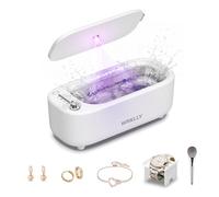 WRKLLY Ultrasonic Jewelry Cleaner, 50KHz, 14 Oz, Professional Ultrasonic Cleaner Machine with 4 Timer Modes, 304 Stainless Steel Tank for Jewelry, Eyeglasses, Rings, Coins
