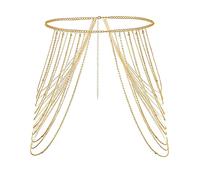 Wrlcorly Layered Belly Waist Chains Rhinestone Metal Body Chain Belt Sexy Party Rave Carnival Body Jewelry Accessories for Women Gold Tone Adjustable, normal1, Non-Precious Metal, Crystal