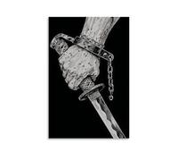 WRLIFWJXU Anime Sword Poster, Black And Other Combinations, The Soul of The Samurai (4) Poster Canvas Wall Art For Living Room Bedroom Gaming Room Office Posters 08x12inch(20x30cm) Unframe-style