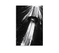 WRLIFWJXU Anime Sword Poster, Black And Other Combinations, The Soul of The SamuraiPoster Canvas Wall Art For Living Room Bedroom Gaming Room Office Posters 24x36inch(60x90cm) Unframe-style