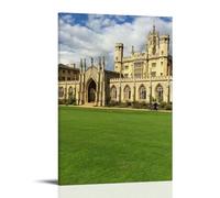 WRLIFWJXU Cambridge College Poster Canvas Oil Painting Decorative Painting Art Poster Hanging Painting Home Living Room Bedroom Dining 24x36inch(60x90cm) Frame-style