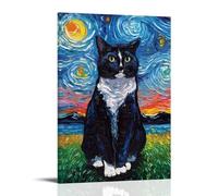 WRLIFWJXU Impressionism Surrealism Landscape PaintingPoster Canvas Wall Art For Living Room Bedroom Gaming Room Office Posters 24x36inch(60x90cm) Frame-style