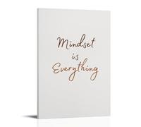 WRLIFWJXU Mindset Is EverythingPoster Canvas Oil Painting Decorative Painting Art Poster Hanging Painting Home Living Room Bedroom Dining24x36inch(60x90cm) Frame-style