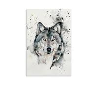 WRLIFWJXU Wolf Watercolor Poster Canvas Oil Painting Decorative Painting Art Poster Hanging Painting Home Living Room Bedroom Dining 16x24inch(40x60cm) Unframe-style