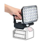 Wrneaoch 35W 9000LM LED Rechargeable Camping Work Light, IPX6 Waterproof Job Site Light Compatible with Makita 18V LXT Battery, Dual USB for Garage Construction & Emergency Use (Battery Not Included)