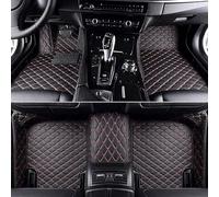 WRNHZNEW Full Coverage Leather Car Floor Mats for VW Golf Plus 2004-2014, All Weather Custom Waterproof Floor Liners NonSlip Front Rear Row Carpet Set Protection Accessories RHD,C/BlackRed