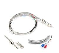 WRNT-01 1-10m Bayonet M12 K Type J Compression Spring Shielded Wire Temperature Sensor 1Pcs(M12 K Type 5m)