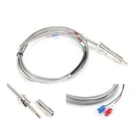 WRNT-01 Bayonet M8*1.25 K Type J Compression Spring Shielded Wire Temperature Sensor 1Pcs(M8x1.25 K Type 3.0m)