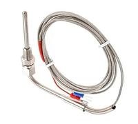 Wrnt K-Type Tip Exhaust Probe Sensor Stainless Steel Combustion Sensor with Threaded Industrial High- Thermocouple for HVAC Boiler for (0°C to 1200°C 2 m)