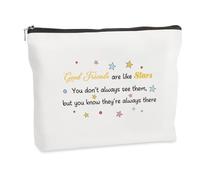 WRNZL Friendship Gifts for Women Best Friend Galentines Christmas Valentines Birthday Stocking Fillers New Year Gifts for Friend Good Friends Are Like Stars Gift for Friends Special Makeup Bag Present